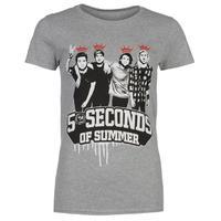 Official 5 Seconds of Summer T Shirt Ladies