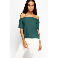 Off Shoulder Shirred Top