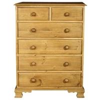 ogee pine chest of drawer 2 over 4 drawers