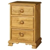 Ogee Pine Bedside Cabinet - 3 Drawers