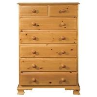 ogee pine chest of drawer 2 over 5 drawers