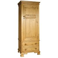 Ogee Pine Wardrobe - Single 1 Door 2 Drawers