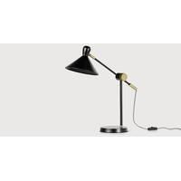 Ogilvy Task Table Lamp, Matt Black and Antique Brass