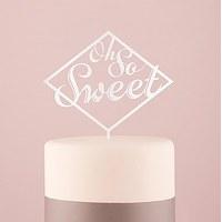 oh so sweet acrylic cake topper white