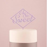 oh so sweet acrylic cake topper lavender