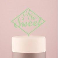 Oh So Sweet Acrylic Cake Topper - Daiquiri Green