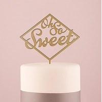 Oh So Sweet Acrylic Cake Topper - Metallic Gold