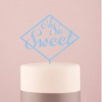 oh so sweet acrylic cake topper pastel blue