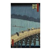 ohashi bridge in the rain by utagawa hiroshige