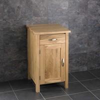Ohio Solid Oak 45cm Square Cloakroom Vanity Cabinet with no Sink