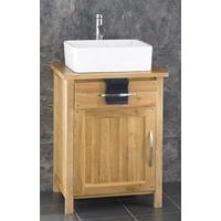 ohio 60cm wide single door oak bathroom vanity cabinet choice of basin ...