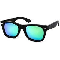 Oh My Woodness! Sunglasses LS1017 Black/Mirror Green Blue Polarized C1