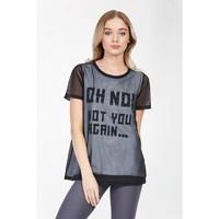OH NO DOUBLE LAYER MESH TEE
