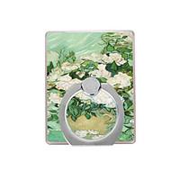 Oil Painting Pattern Plastic Ring Holder / 360 Rotating for Mobile Phone