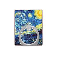 Oil Painting Pattern Plastic Ring Holder / 360 Rotating for Mobile Phone