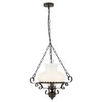 Oil Lantern Antique Rust Ceiling Light With Wrought Iron