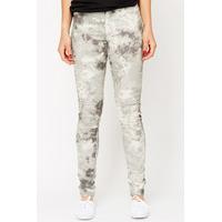 Oil Abstract Slim Fit Jeans