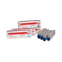 oki rainbow toner kit yield 6 000 pages for c8600c8800 colour