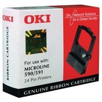 Oki Black Fabric Ribbon For Microline 590591 09002316