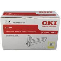 oki c710 yellow image drum 43913805