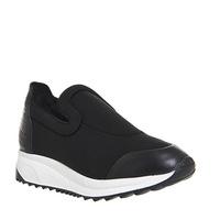 oki kutsu osaka neo slip runner black white neoprene