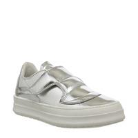 oki kutsu shi sneaker silver white leather