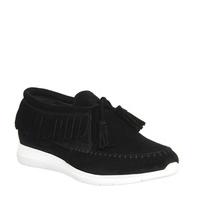 Oki Kutsu Uno Fringe Sneaker BLACK SUEDE