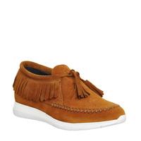 Oki Kutsu Uno Fringe Sneaker RUST SUEDE