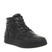 oki kutsu ichi hi top sneaker black mono leather