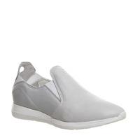 oki kutsu due slip on off white leather