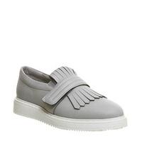 Oki Kutsu Momo Fringe Sneaker GREY LEATHER