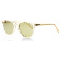 Oliver Peoples Sir Finley Sun Sunglasses Buff with Green Glass 10944C