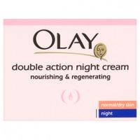 olay double action night cream nourishing and regenerating normal dry  ...
