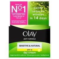Olay Anti-Wrinkle Sensitive & Natural Day Cream SPF15 50ml