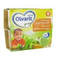 Olvarit Fruit Snack Apple Banana 4-36M 100g 4