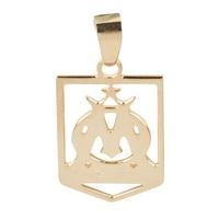 Olympique de Marseille Gold Flag Pendant, Gold