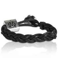 Olympique de Marseille Braided Leather Bracelet, N/A