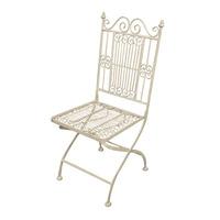Old Rectory Traditional Cream Metal Folding Chair