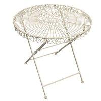Old Rectory Traditional Cream Metal Round Table