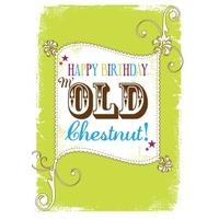 old chestnut personalised birthday card