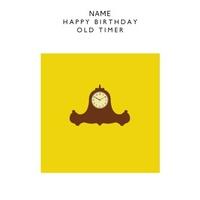 Old Timer Clock | Personalised Card