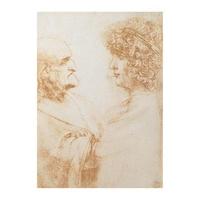 Old and Young Man in Profile By Leonardo da Vinci