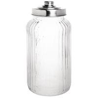 Olympia Ribbed Glass Storage Jar 1.4Ltr Pack of 6