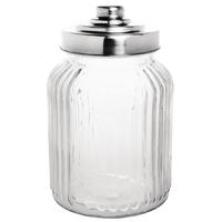 Olympia Ribbed Glass Storage Jar 900ml Pack of 6