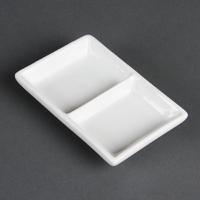 olympia whiteware 2 section dishes pack of 12