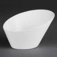 Olympia Whiteware Oval Sloping Bowls 202x 185mm Pack of 3