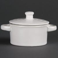 Olympia Mini Round Pots White 142ml 5oz Pack of 4