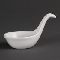 Olympia Miniature Spoon Shape Dipping Bowls 57x 57mm Pack of 12