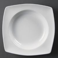 olympia whiteware rounded square bowls circular well 210mm pack of 4