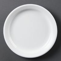Olympia Whiteware Narrow Rimmed Plates 180mm Pack of 12